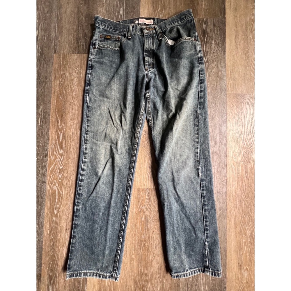 Lee Regular Straight Leg Jeans Mens 32x30 Blue Denim Classic Five Pocket 2001953